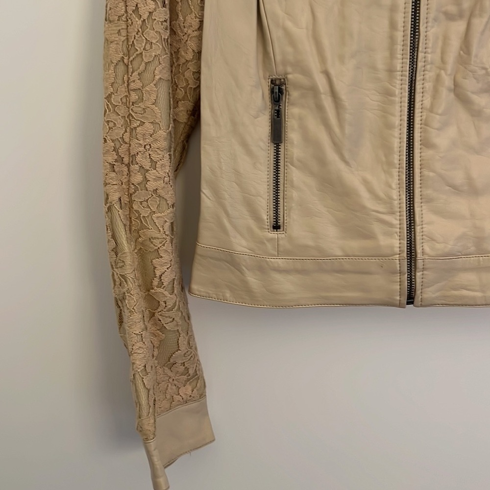 Blanc Noir | Genuine Leather Jacket (cream) - Picture 2 of 4